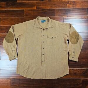 Vintage Polo by Ralph Lauren Bowen Flannel Suede Elbow Patches Men's XL